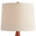 thumbnail image 3 of 360 Lighting Brice 23" High Small Mid Century Modern Accent Table Lamps Set of 2 Ivory Wood Ceramic Living Room Off-White Shade, 3 of 8