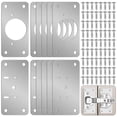 thumbnail image 1 of 12-Pack Hinge Repair Kit - Cabinet Door Hinge Repair Plate Hinge Fixing Plate for Kitchen Cupboard Door Locker Cabinet, 1 of 7