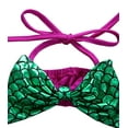 thumbnail image 5 of Styles I Love Infant Baby Girl Mermaid Scale Bikini Swimsuit Bathing Beach Pool Party Swimwear (Bowknot Green, 80/3-6 Months), 5 of 7