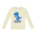 thumbnail image 5 of Pyjama pour Garçons, Enfants, Dinosaure Imprimé, Col Rond, Haut à Manches Longues, Pantalon, Ensemble de Pyjama 2 Pcs, Printemps Automne, Pyjamas pour Enfants, Beige, 8 Ans-9 Ans, 5 of 5