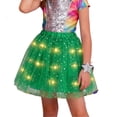 thumbnail image 3 of SonxaHe Little Girl Skirt Star Sequin Elastic Waist Party Tutu Skirt Children Carnival Festive Stylish Tulle Skirts Green,Sized 2-12, 3 of 3