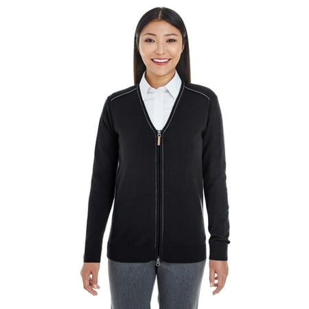 Devon & Jones Ladies' Manchester Fully-Fashioned Full-Zip Sweater