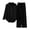 Black, variant on Long Sleeve Shirts for Women Fall Linen Sets 2 Piece Outfit Casual Long Sleeve Button Down Shirt Wide Leg Pants Suit Loungewear White Shirt XL