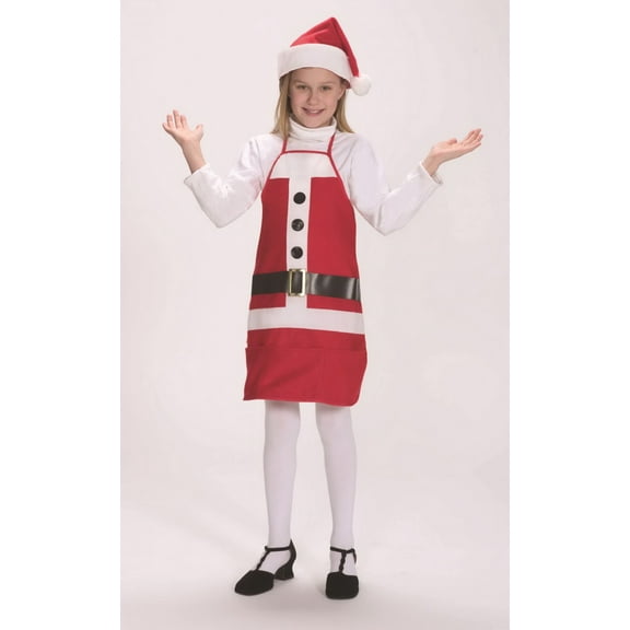 Child's Holiday Apron & Hat - One Size Fits Most