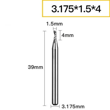 

GLFILL Shank Diameter 3.175Mm Single Edge Spiral Milling Cutter Cnc Engraving End Mill