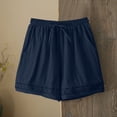 thumbnail image 5 of yillto Womens Cotton Linen Shorts Summer Loose Short Drawstring Elastic Waist Lounge Shorts with Pockets, 5 of 6