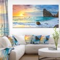 thumbnail image 1 of Matin Vibrant Mer avec Soleil Jaune - Impression sur Toile, 1 of 3