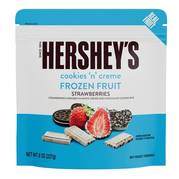 HERSHEY'S Strawberries in Cookies ‘N’ Creme, 8 oz (Frozen)