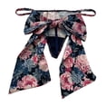 thumbnail image 2 of Victoria's Secret Dream Angels Satin Bow Back Floral V String Panty Size Medium NWT, 2 of 2
