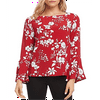 Karen Kane Women's Bell Sleeve Boatneck Top Red Size X-Lage