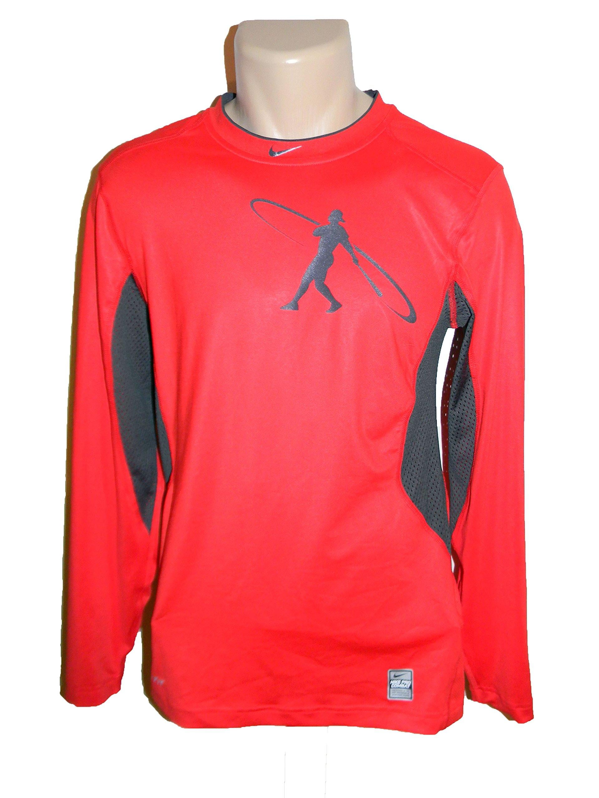 Mojado esférico empezar Nike Pro Combat Elite Compression Baseball Shirt Red - Walmart.com