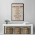 thumbnail image 3 of IDEA4WALL Framed Canvas Print Daily Affirmations Positive Inspirational Quotes for Self Love and Confidence Illustrations Wall Art Relax/Calm for Living Room, Bedroom, Office - 24"x36" BLACK, 3 of 5