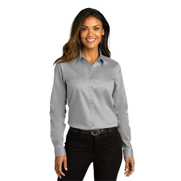 Port Authority Ladies Long Sleeve SuperPro React Twill Shirt. LW808