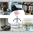 thumbnail image 6 of RONG-3 Height Adjustable Rolling Swivel Salon Stool Chair with Backrest Wheels for Tattoo Massage Facial Spa Manicure Dentist Clinic,Pink, 6 of 10