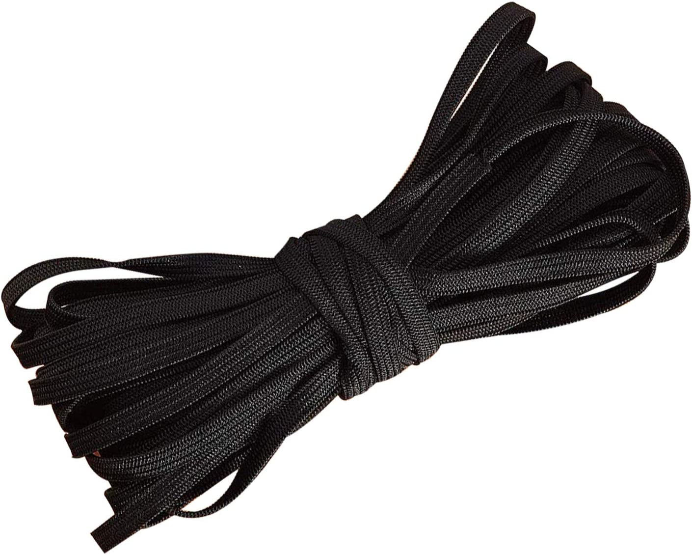 Trimming Shop 7mm Elastic Band Stretchable Smooth Finish Elastic Cord Thread  Sewing - Black, 250mtr 