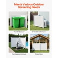 thumbnail image 6 of 2 Panels 50x50 Inch White Vinyl Privacy Screen Fence with 27.6 Inch Ground Stakes for AC Units Pool Equipment and Trash Cans, 6 of 7