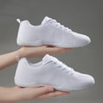 thumbnail image 4 of Womens Cheer Dance Shoes Girls Cheerleading Dance Shoes Athletic Training Dance Breathable Cheer Competition Sneakers Cheerleading Fashion Sports Shoes Girls Tennis Walking Sneakers White 40, 4 of 5