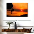 thumbnail image 3 of Elephant Stock Climber Against Pretty Sky Wall Art - Horizontal Canvas Wall Art - Living Room Wall Decor - Nature Canvas - Orange And Black Decor - 39" x 26", 3 of 8