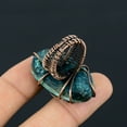 thumbnail image 4 of Tibetan Turquoise Gemstone Handmade Copper Wire Wrap Jewelry Ring Size 6.5, 4 of 4