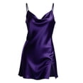 thumbnail image 2 of Endives Womens Nightgown Satin Nightgown Elegant Cowl Neck Nightdress Soft Silky Nightgown Comfortable Sleepdress Night Wear Women's Sleepdress, 2 of 3