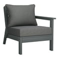 thumbnail image 2 of WestinTrends Avalon Outdoor Patio HDPE Right Arm Sectional Corner Club Chair with Patio Cushions, Gray/Gray, 2 of 13