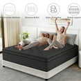 thumbnail image 2 of IGUANNA 10 Inch Full Hybrid Mattress CertiPUR-US Certified Memory Foam Pocket Spring Mattress Medium Firm in a Box, 2 of 7