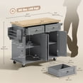 thumbnail image 3 of HOMCOM Modern Rolling Kitchen Island Cart with Drawers, Spice Rack, 3 of 10
