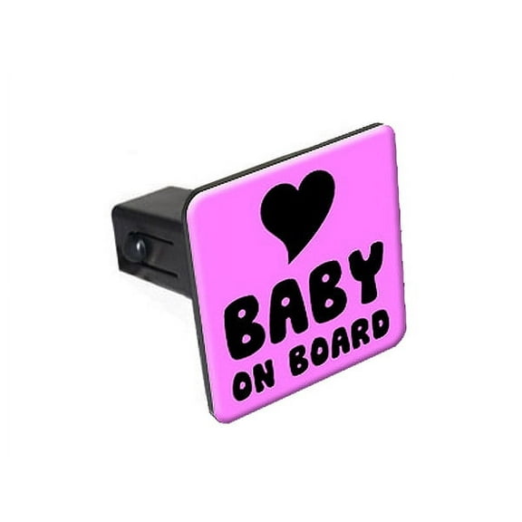 Baby on Board - Pink Tow Hitch Cover