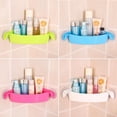 thumbnail image 4 of Double Suction Cup Bathroom Shelf Bathroom Bathroom Corner Shelf Bathroom Storage Triangle Shelf/ Suction Cup Storage Rack Rose Red, 4 of 6