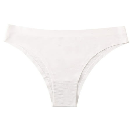 

dmqupv Underwear Women Bikini Women Comfortable Breathable Panties Ladies Briefs Panties Womens Nylon Panties White Medium