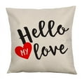 thumbnail image 3 of Set of 4 Valentines Pillow Covers 18 x 18 Inch, Valentines Day Pillow Covers, Love Heart Valentines Day Throw Pillows, Decorative Cushion Cases Valentine Decorations, 3 of 5