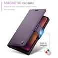 thumbnail image 4 of CaseMe Leather For Samsung Galaxy A20/A30/M10S Wallet Case with RFID Blocking, For Samsung Galaxy A20/A30/M10S Case Wallet for Women Men Card Holder Magnetic Clasp Kickstand Folio Case,Purple, 4 of 11