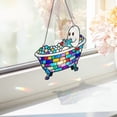 thumbnail image 4 of ViciArt Ghost Reading in Bathtub Acrylic Window Hanging – 4" Holographic Book Lover Suncatcher, 4 of 4