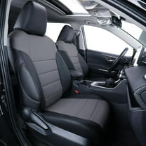 coverdream Custom Fit Corolla Cross Seat Covers for Toyota Corolla Cross XLE 2022-2026(Non-Hybrid) - Breathable Leatherette Auto Seat Covers(Black/Gray,Full Set)