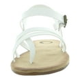 thumbnail image 5 of Women's Journee Collection Vasek Flat Thong Sandal White Faux Leather 9 M, 5 of 6