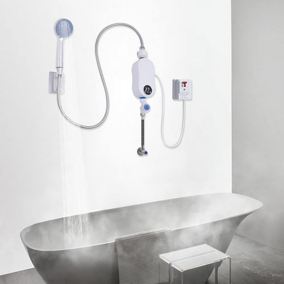 Tankless Water Heater,3500W Mini Electric Tankless Instant Hot Water Heater with Digital Display 110V for Home Kitchen Bathroom