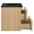 thumbnail image 4 of Modway Render 24" Wall-Mount Bathroom Vanity in Oak Black, 4 of 9