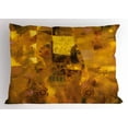 thumbnail image 1 of Art Pillow Sham Vintage Woman with Reflection Effects on Drawing Old Fashion Lady Paint Print, Decorative Standard Size Printed Pillowcase, 26 X 20 Inches, Ginger Earth Yellow, by Ambesonne, 1 of 2