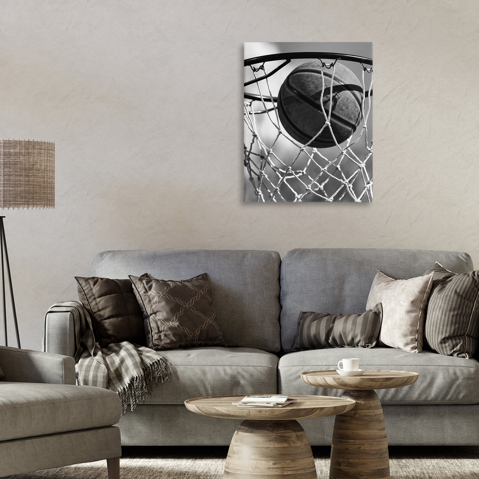 Stupell Industries Winning Basket Shot Canvas Wall Art, design by Marcus Prime