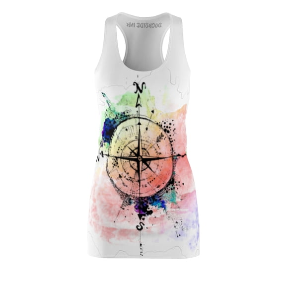 Women's Cut & Sew Racerback Dress (AOP) Watersports Compass