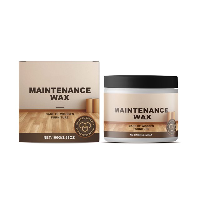 Cera para pisos de madera, cera de abejas, cera para pulir, cera sólida para pisos de madera, 100 g, crema para el cuidado del cuero