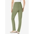 thumbnail image 2 of Woman Within Plus Size Tall Knit Hassle-Free Pull-On Elastic-Waist Pants, 2 of 5