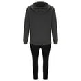 thumbnail image 4 of Timoontee Men's Waffle Textured Sweatshirts Solid Tracksuit Long Sleeve Half Zip Pullover Hoodies Drawstring Elastic Waist Joggers Casual Clothes 2 Piece Set Khaki XXL, 4 of 6