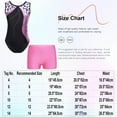 thumbnail image 5 of YiZYiF Little Big Girls Tumbling Gymnastics Dancewear Shiny Rhinestones Leotard with Athletic Shorts Gym Yoga Activewear Zebra 10, 5 of 5