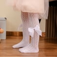 thumbnail image 5 of KelaJuan Baby Girls Tights Cable Knit Seamless Leggings with Bow Toddler Girl Cotton Pantyhose, 5 of 6