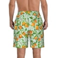 thumbnail image 3 of Kdxio Tangerine Pattern Mens Casual Shorts - Drawstring Summer Beach Sports Shorts for Men, 3 of 9