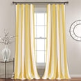 thumbnail image 1 of Lush Decor Wilbur Stripe Light Filtering Window Curtain Panel Pair 95 x 52 Yellow, 1 of 1