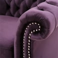 thumbnail image 2 of Pemberly Row Chesterfield Velvet Club Chair in Blackberry Finish, 2 of 13