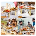 thumbnail image 2 of Juego de platos tipo buffet Rovsun, redondo, acero inoxidable, 5 litros, 2 unidades, 2 of 8