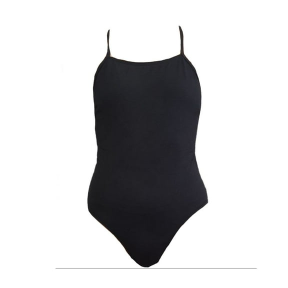 EQ Women's Barcelona One Piece Open Back Swimsuit, Black, 28